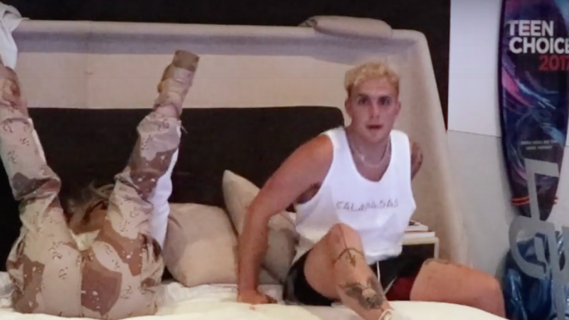 Illustration for article titled Prankster Jake Paul Pranked By Prankster Fiancé Tana Mongeau With Prank Pregnancy
